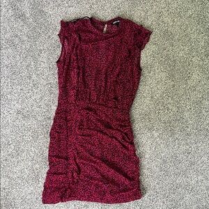 Express Pink, Red and Black Floral Print Mini Dress